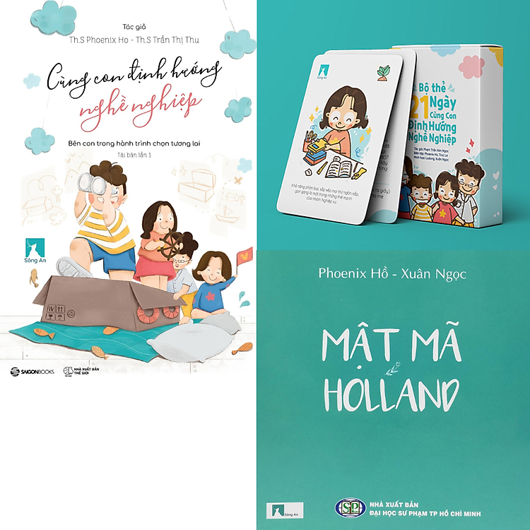 Sách Cùng con định hướng nghề nghiệp TB, Thẻ cùng con định hướng nghề nghiệp, Mật mã Holland (Bộ)