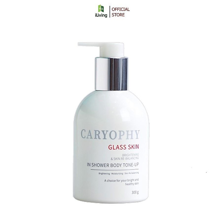 Kem dưỡng ẩm trắng da body Caryophy Glass Skin 3 in 1 300g CARKDT300