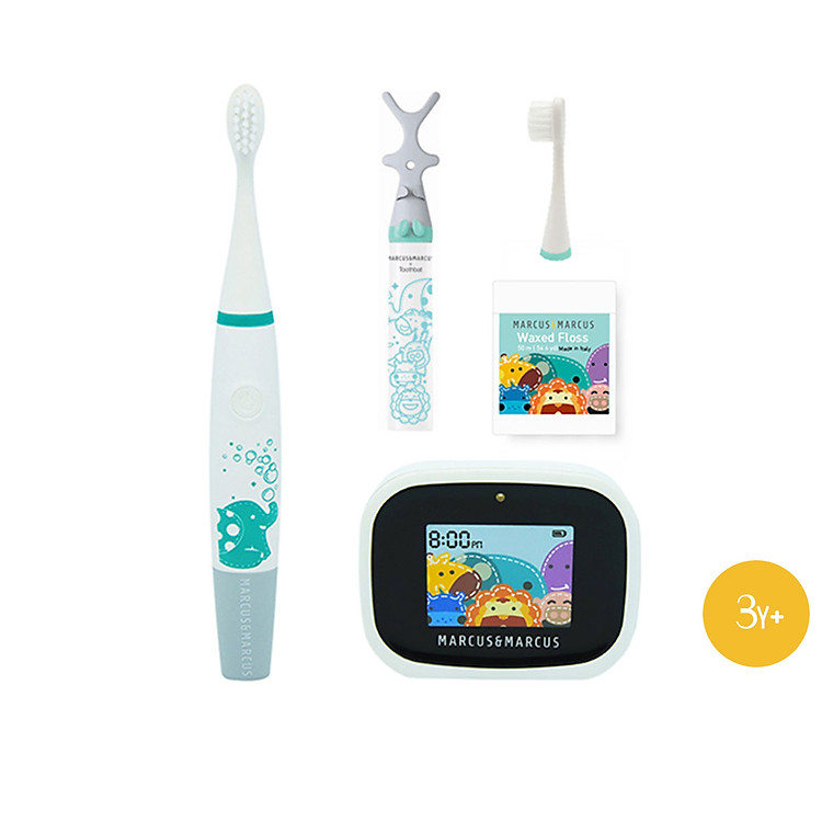 Bộ bàn chải tập đánh răng cho bé Premium Marcus & Marcus, từ 3 tuổi - Ollie