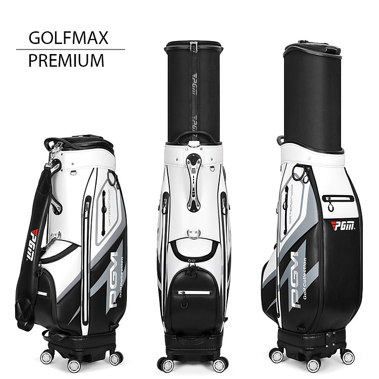 Túi đựng gậy golf nam cao cấp chính hãng - Thiết kế 4 bánh xe, đa dụng, có thể xoay tròn mọi hướng - Chất liệu da sợi nhỏ cao cấp chống bụi bẩn và chống thấm nước tốt hoàn hảo