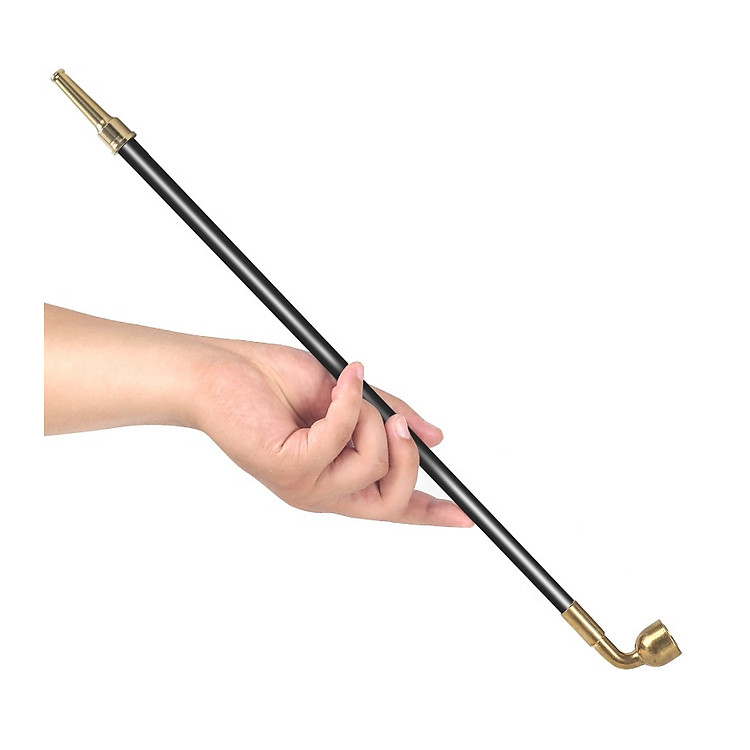 Tẩu thuốc cán dài bằng gỗ và hợp kim đồng (35 cm)