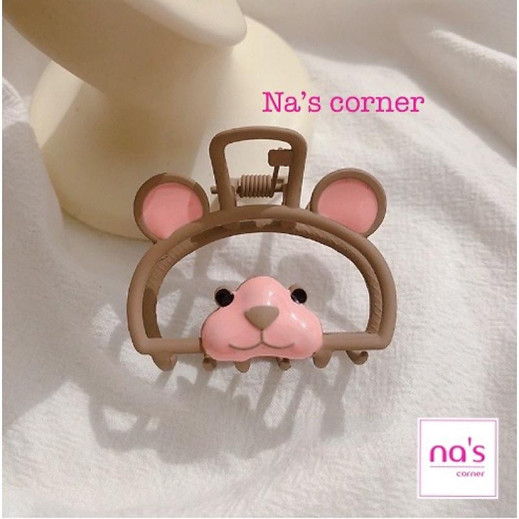 Gấp tóc gắp gấu nâu mèo kitty cherry đỏ kim loại bền