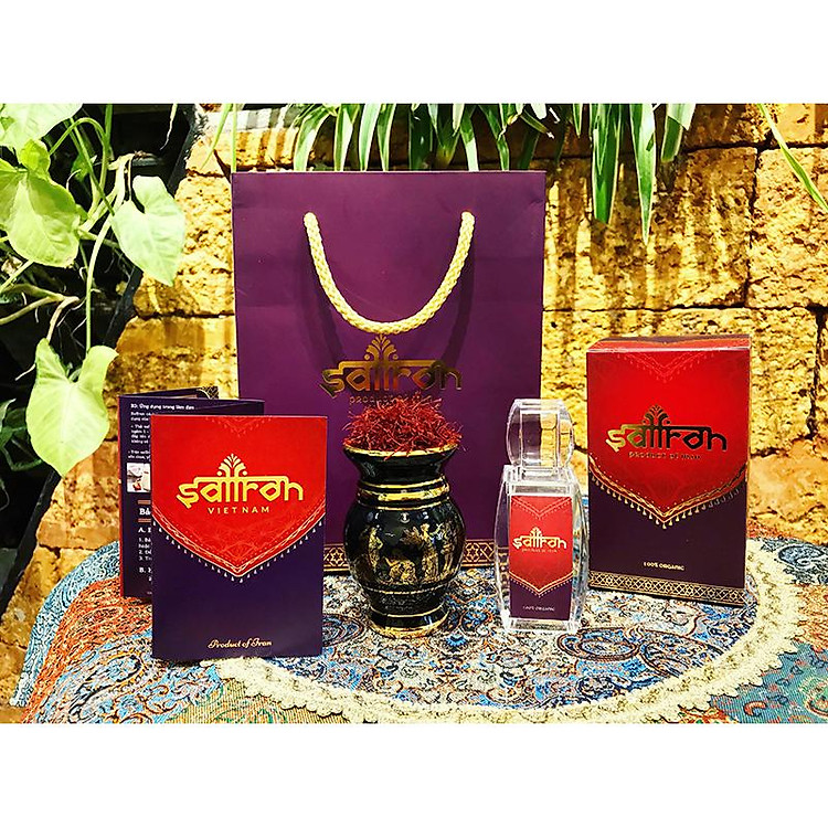 Sợi Nhuỵ Hoa Nghệ Tây Dòng Saffron Salam Negin Hữu Cơ - Hộp 3g