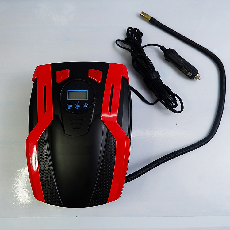 Máy Bơm Lốp Ô Tô, Xe Hơi Đa Năng 12V- Màn Hình Điện Tử Thông Minh, Cài Đặt Số Cân Và Tự Ngắt Khi Đủ Áp.