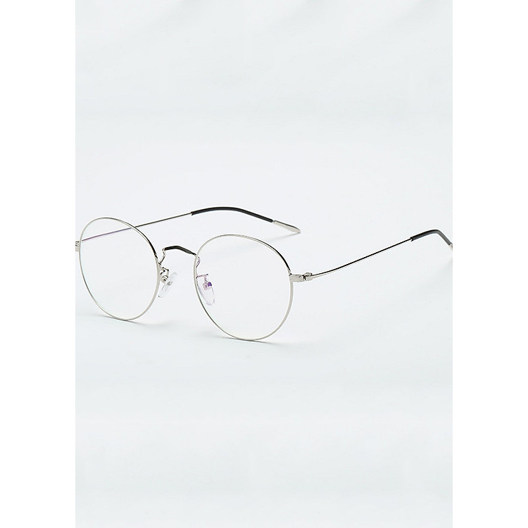 Kính Giả Cận Nam Nữ Gọng Kính Cận Không Độ Mắt Tròn Gọng Titan Siêu Mảnh - Dẻo