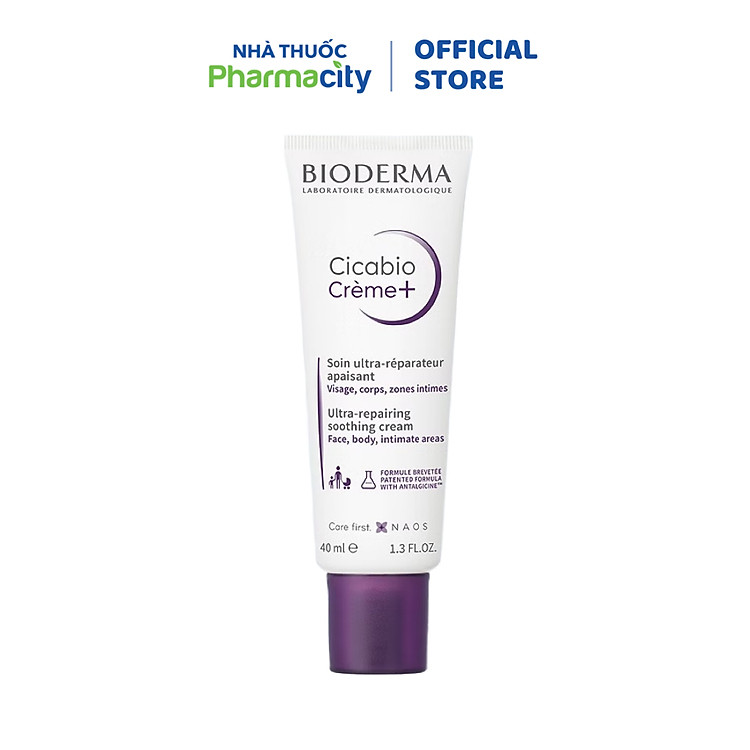 Kem phục hồi da và hỗ trợ ngăn ngừa hình thành sẹo Bioderma Cicabio Crème+ 40ml (Tuýp 40ml)