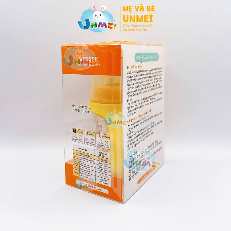 Bình Sữa Wesser Cổ Rộng 180ml Giá tốt - Hình ảnh 2