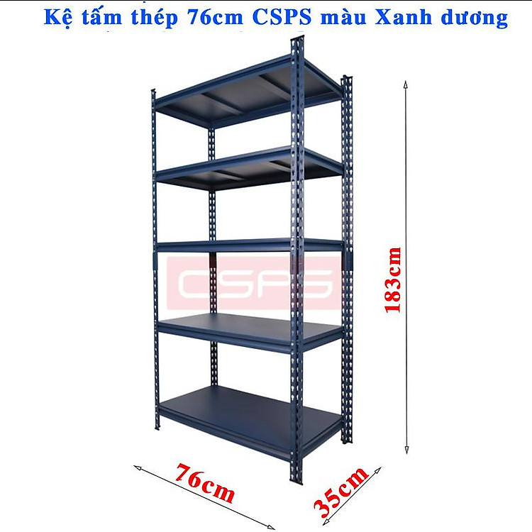Kệ tấm thép 76cm CSPS màu Xanh dương