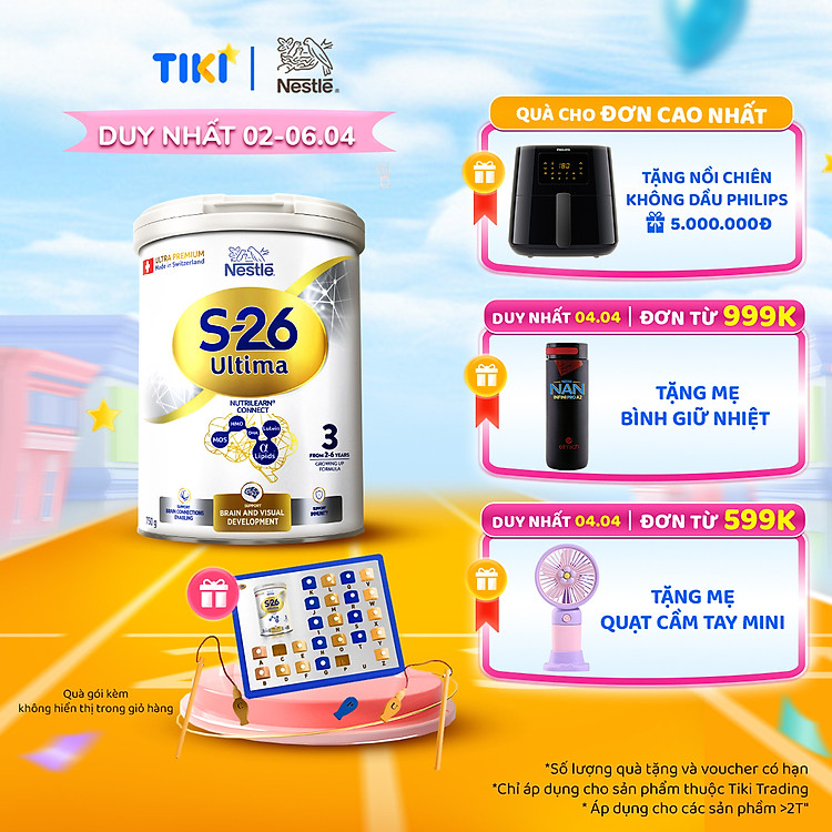 Mua tại Tiki: Sữa Bột Nestlé S-26 ULTIMA 750G & Đồ Chơi Chính hãng, giá tốt