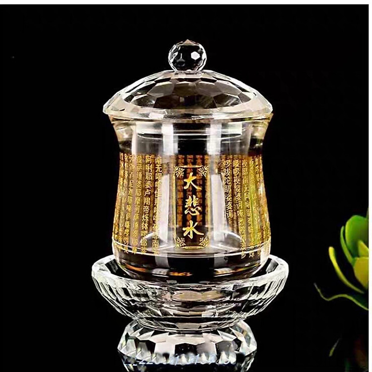 Chén thờ, ly nước cúng Phật có đế và nắp