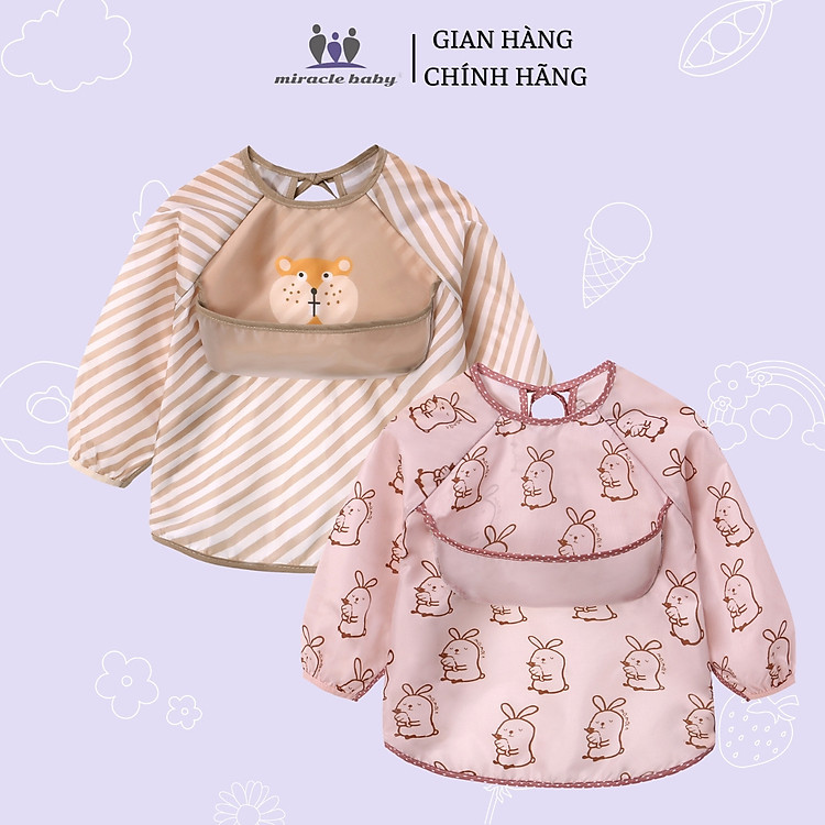 Mua Áo yếm ăn dặm Miracle Baby chống thấm Chính hãng Giá rẻ - Hình ảnh 3