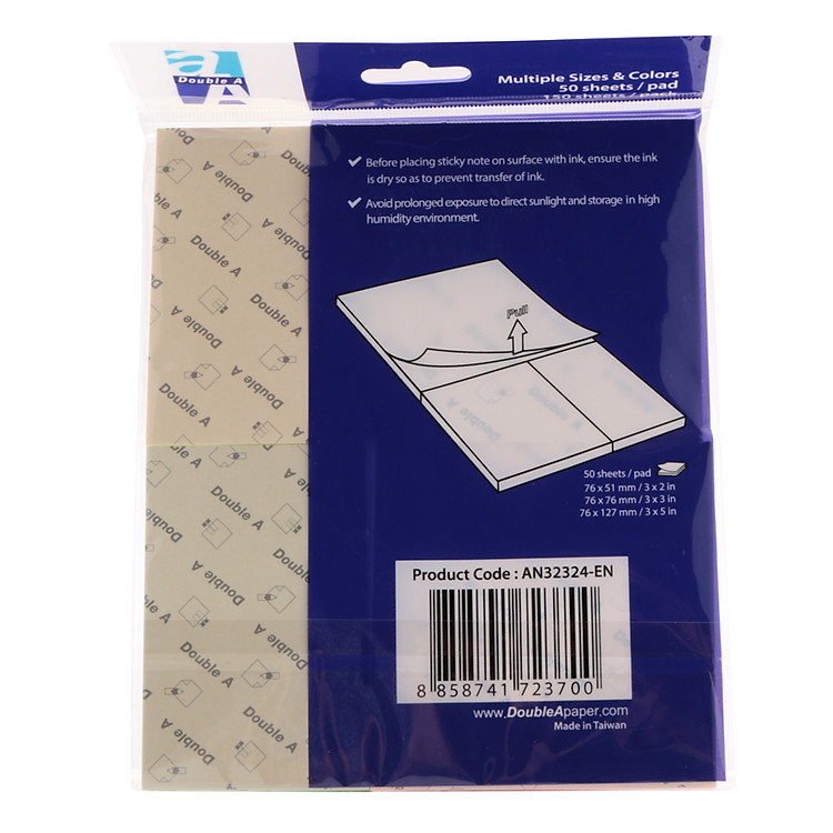 Giấy Ghi Nhớ 3 Size Màu Dịu Double A - Ảnh 2