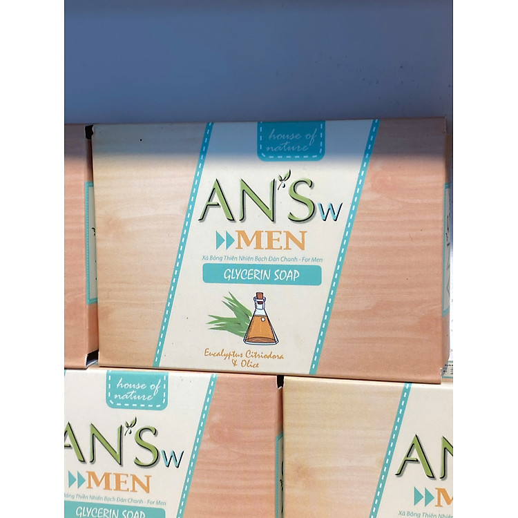 Combo 3 Xà Phòng Thiên Nhiên AN'Sw Tinh Dầu Bạch Đàn Chanh 100g