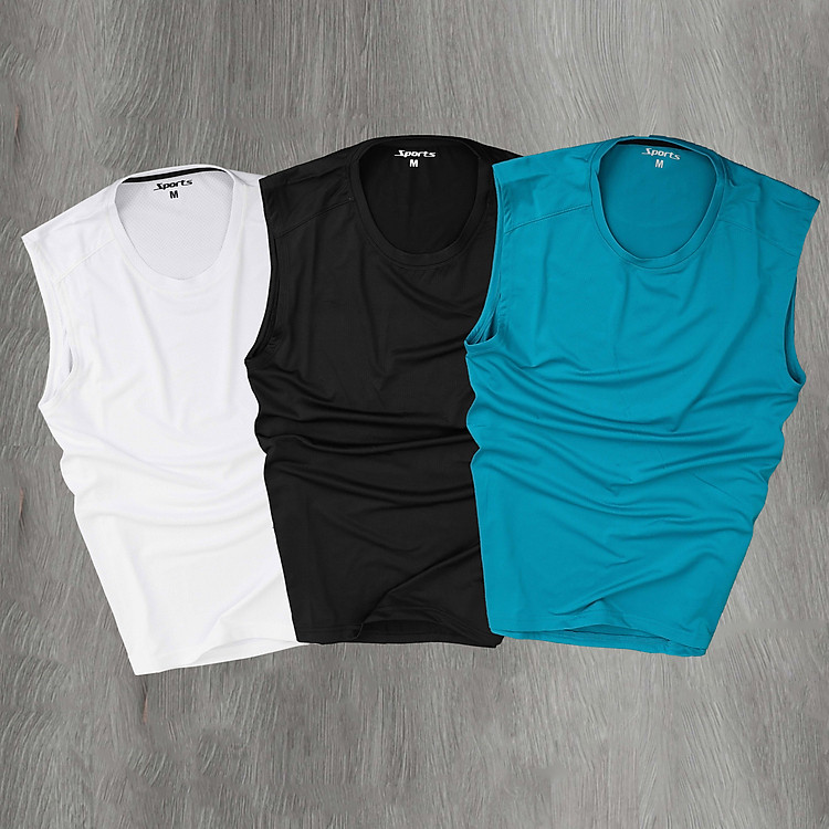 Combo Siêu Tiết Kiệm 3 Áo Thun Nam, Áo Tank Top Ba Lỗ Vải Dệt Kim Thoáng Khí Sát Nách Trơn Basic Cao Cấp Big Sport