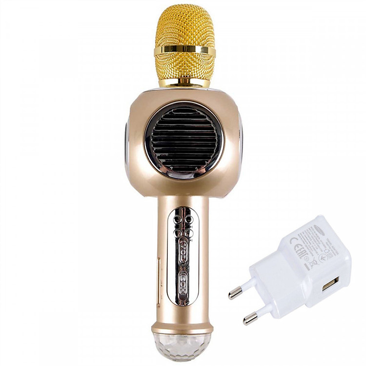 Mic karaoke M8 có Led - Tặng kèm cóc sạc 2A - Hàng nhập khẩu