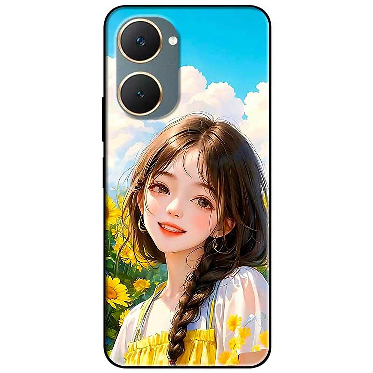 Ốp lưng cho Vivo Y03 - Y03T - Y18 - Y18S - Y18T - Y27 5G - Y28 4G - Y36 - Thiếu Nữ Hướng Dương - Hàng Chính Hãng