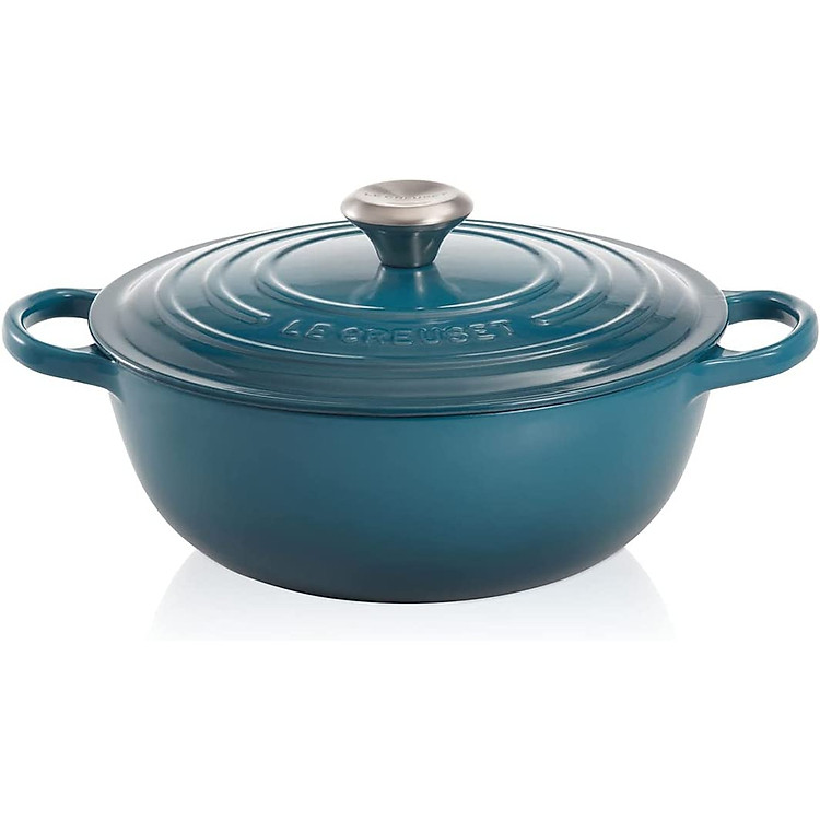 Nồi Gang sâu lòng LE CREUSET La Marmite Deep Teal 26cm Hàng Chính Hãng