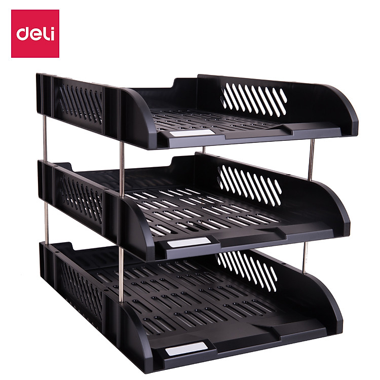 Tài Liệu 3 Ngăn Deli E9217 (Ghi Xám)