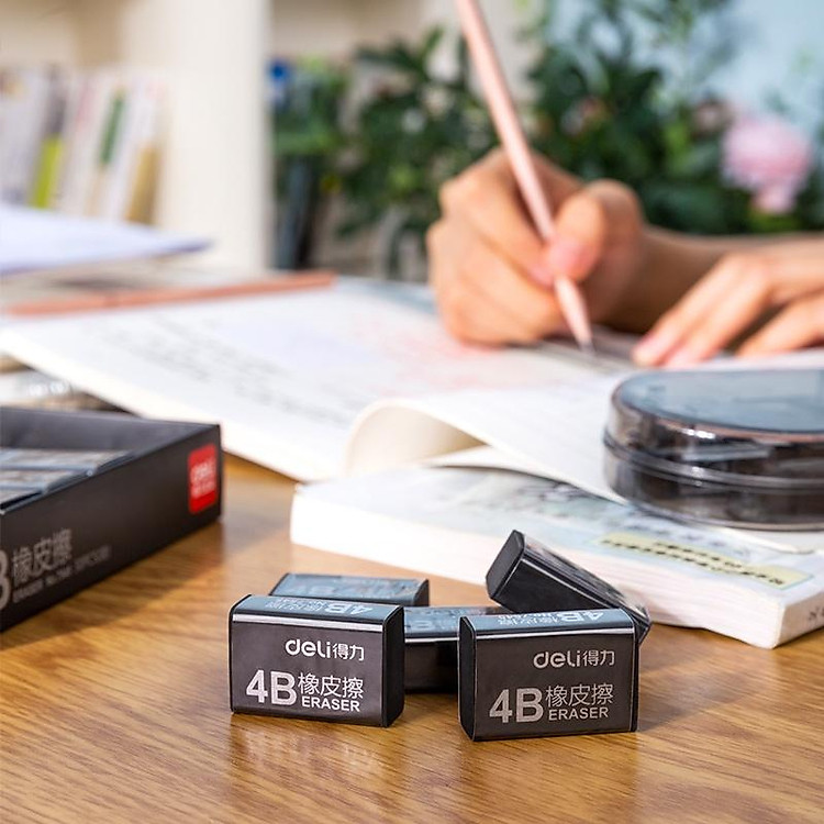 Gôm Tẩy Bút Chì 4B Deli 7544 (Vàng) - Ảnh 6