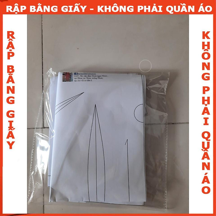 Rập đầm 7 mảnh tay dài mã 1141 - giấy A0 - Ảnh 6