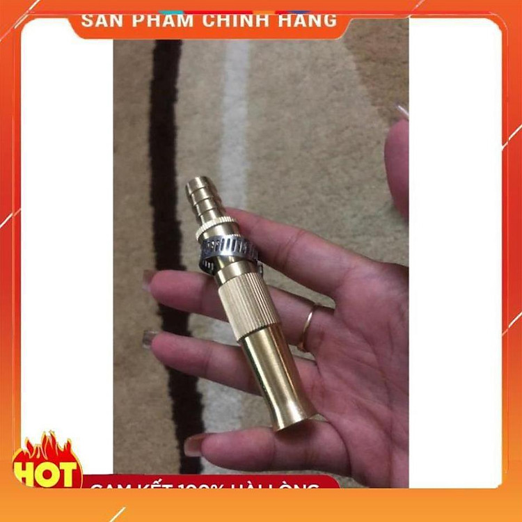 Đầu vòi xịt tăng áp mini phun nước rửa xe, tưới cây tăng áp đa năng tặng kèm đai siết (tuyển sỉ) 206587