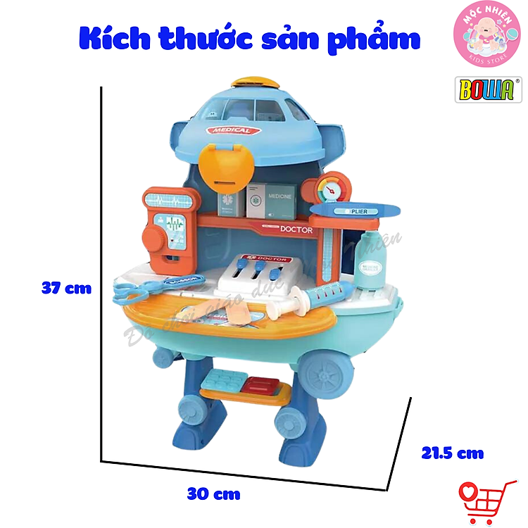 Đồ Chơi Nhập Vai Máy Bay Y Tế BOWA Chính hãng Ưu đãi - Hình ảnh 3