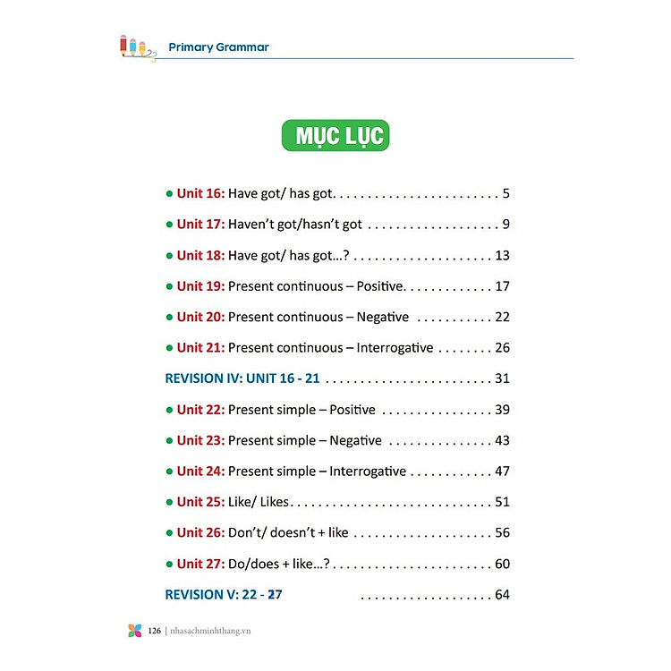 Primary Grammar - Ngữ Pháp Tiếng Anh Theo Chủ Đề (Lớp 3 - Tập 2) - Ảnh 6