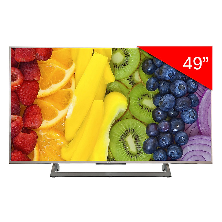 Android Tivi Sony 49 inch 4K KD-49X8000E - Bạc - Hàng Chính Hãng