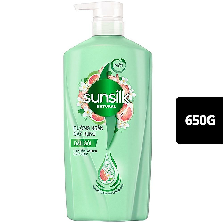 Dầu Gội Sunsilk Natural Dưỡng Ngăn Gãy Rụng Chai 640G