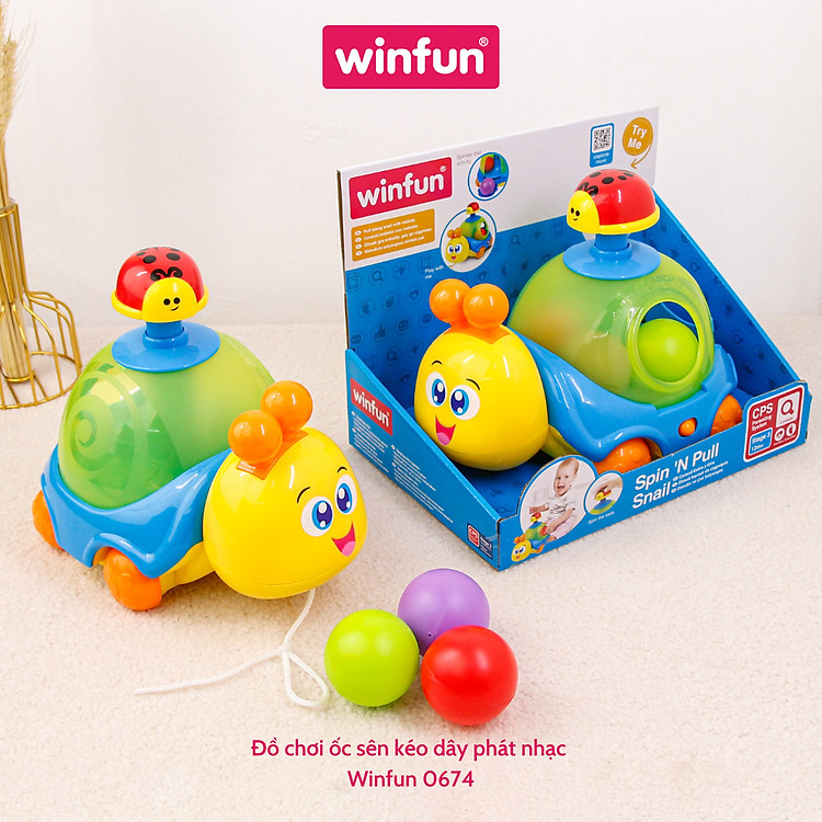 Đồ chơi ốc sên kéo dây Winfun 0674-NL Chính hãng Ưu đãi - Hình ảnh 2
