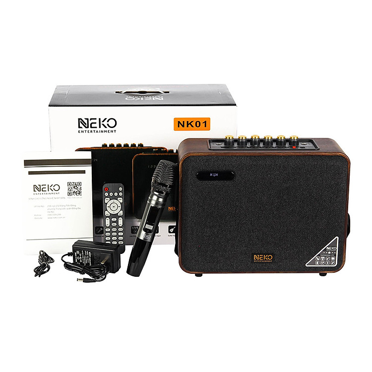 Loa karaoke bluetooth xách tay NEKO NK01 kèm 1 micro không dây - Hàng chính hãng