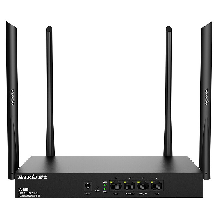Bộ phát WIFI Tenda W18e GIGABIT ac1200Mps mạng doanh nghiệp 80 user - vùng phủ sóng 300m2 - nhập khẩu