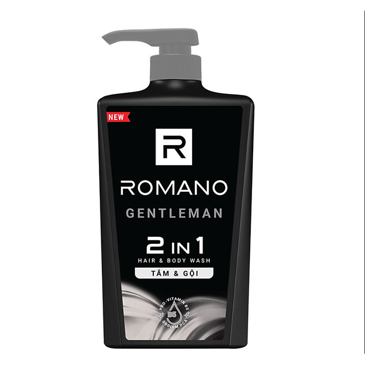 Tắm Gội 2 Trong 1 Romano Hương Nước Hoa Gentleman 650g 2in1 Hair & Body Wash
