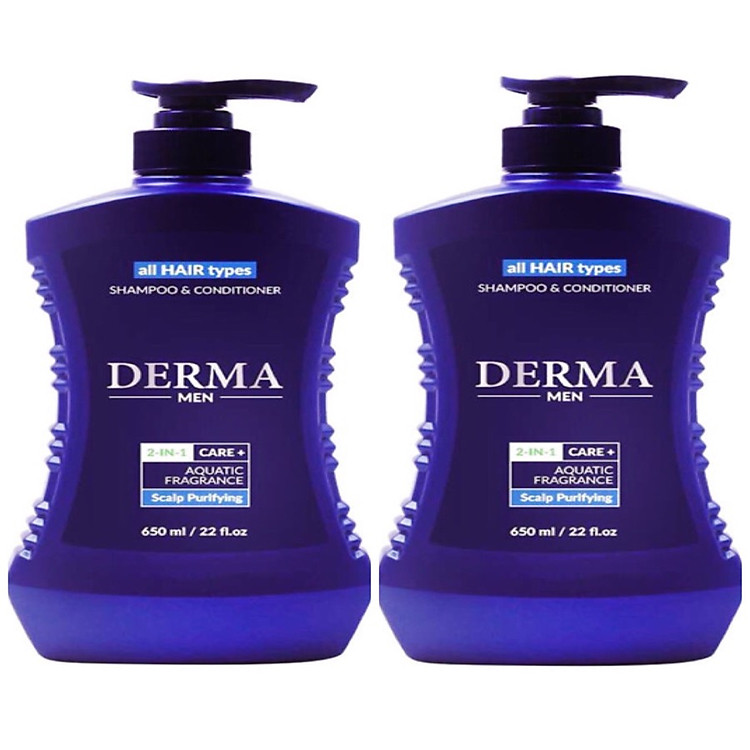 Combo dầu gội sữa tắm trị gàu dưỡng trắng da cao cấp độc quyền Damode Derma 650ml dành cho nam