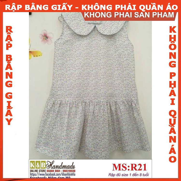 Rập Giấy A0 Đầm Bé Gái R21 (Bản Vẽ) – 5