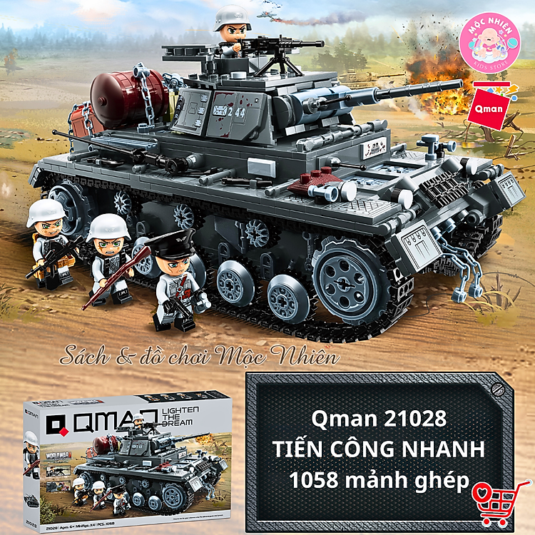 Mua Đồ chơi xếp hình Qman 21028 - 1058 mảnh Chính hãng Tiết kiệm - Hình ảnh 4