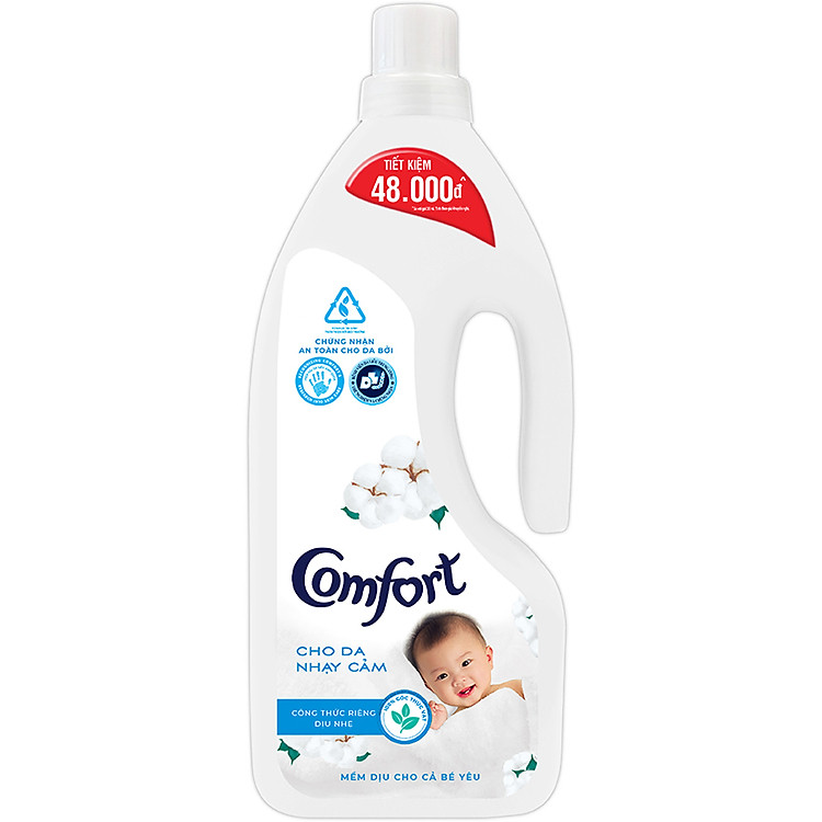 Nước Xả Vải Comfort Cho Da Nhạy Cảm (1.8L/Chai) - Phù Hợp Với Làn Da Em Bé (Giao mẫu ngẫu nhiên)