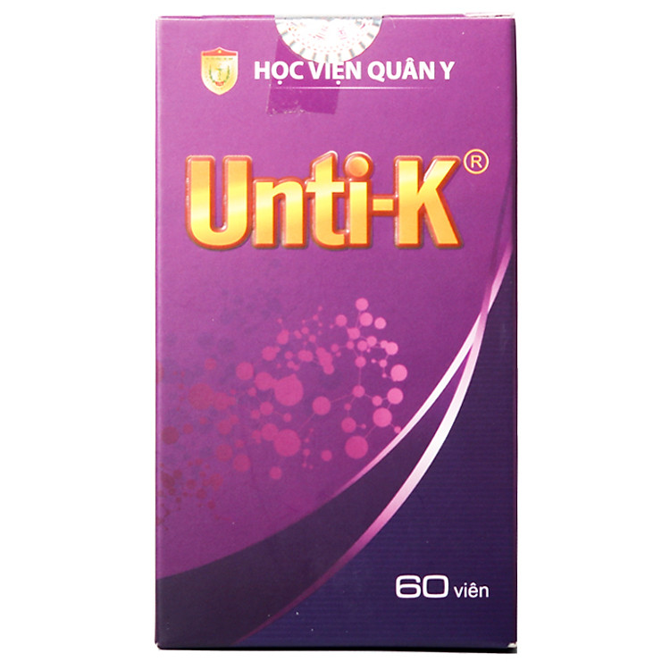 Thực Phẩm Chức Năng giảm nguy cơ ung bướu Học Viện Quân Y Unti-K (hộp 60 Viên)