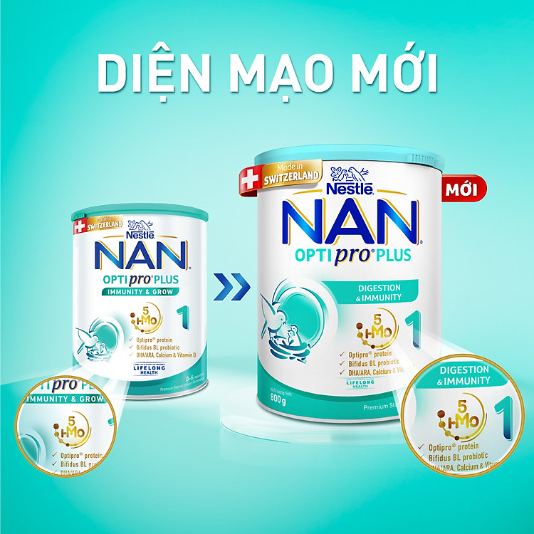 Sữa bột Nestlé NAN OPTIPRO PLUS 800g Hàng chuẩn Tiết kiệm - Hình ảnh 4