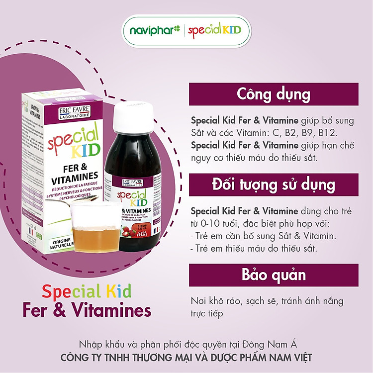 SPECIAL KID FER & VITAMINES Siro Bổ sung Chất lượng Giá tốt - Hình ảnh 5