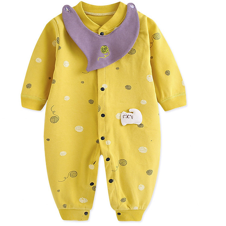 Bộ Áo liền quần cho bé sơ sinh chất liệu cotton xịn thoáng mát 111