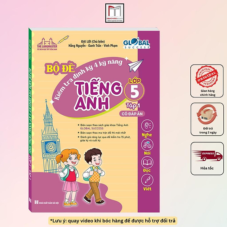 Global Success - Bộ Đề Kiểm Tra Định Kỳ 4 Kỹ Năng Lớp 5 - Tập 1 + 2 - Có Đáp Án - Ảnh 2