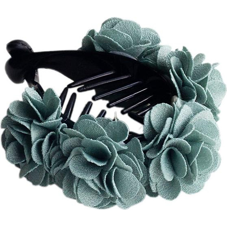 Kẹp tóc quặp tròn hoa vải lụa RYA 713573