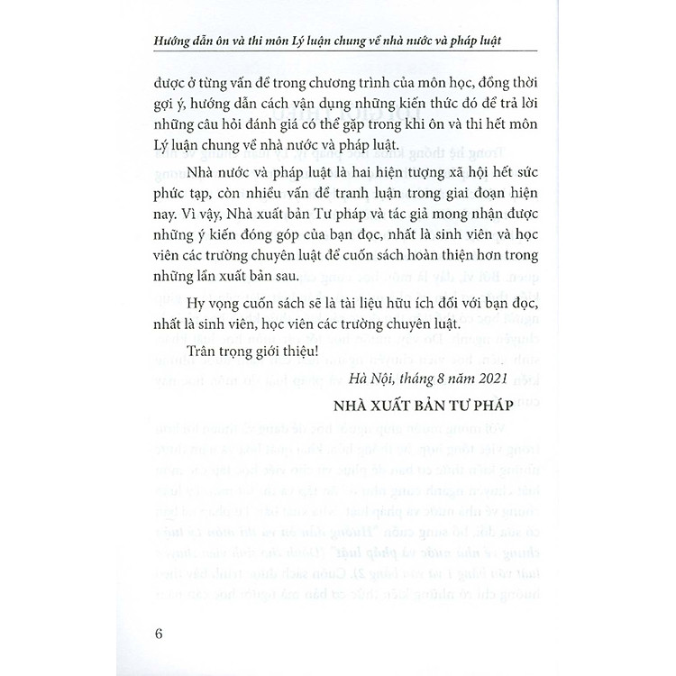Hướng Dẫn Ôn Và Thi Môn Lý Luận Chung Về Nhà Nước Và Pháp Luật (Dành Cho Sinh Viên Chuyên Luật Văn Bằng 1 Và Văn Bằng 2) - Ảnh 3