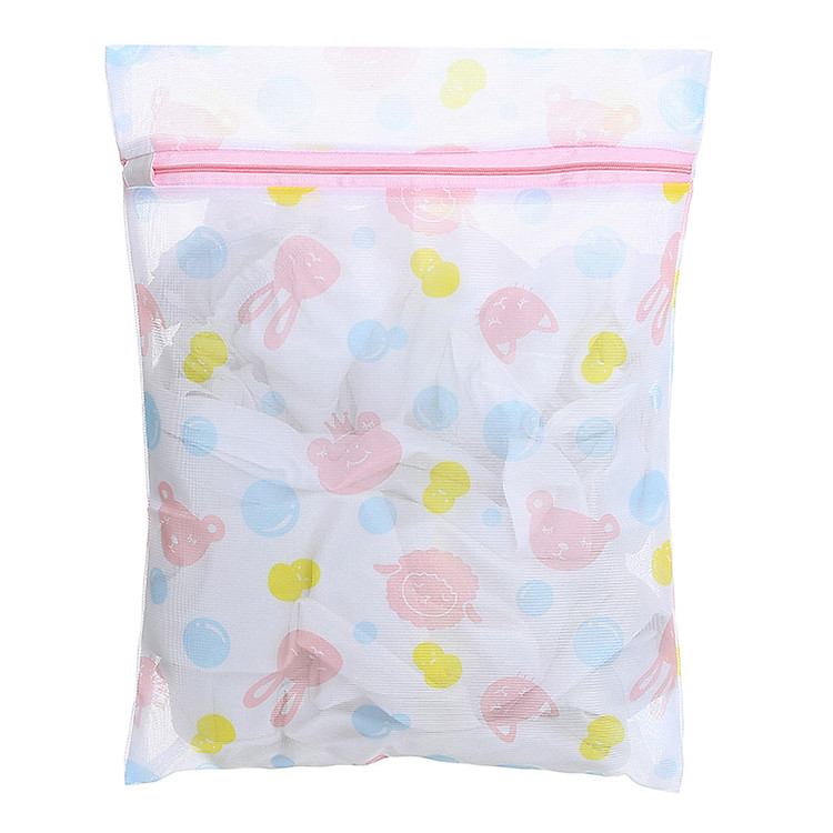 Túi lưới giặt quần áo loại dày hình thỏ gấu 40 X 50 cm