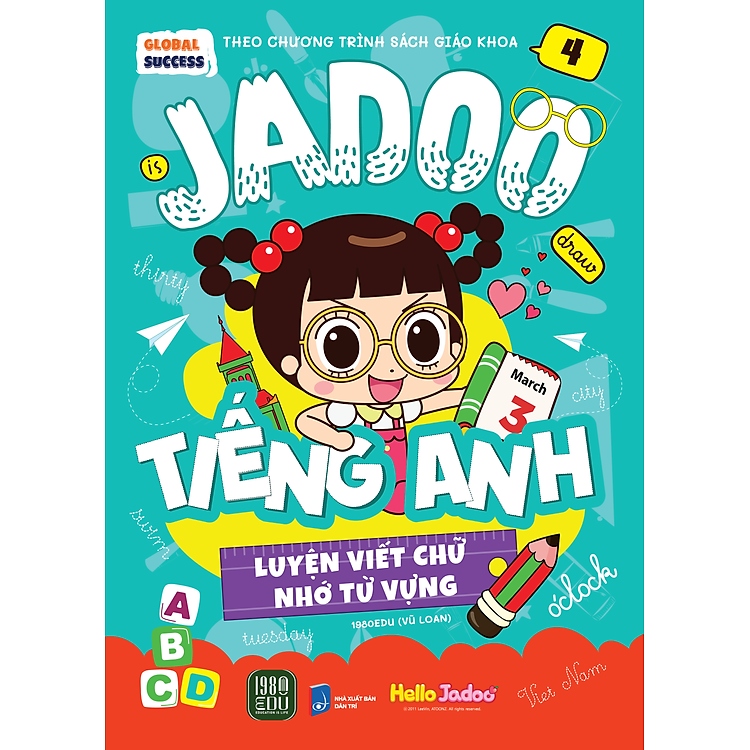 Sách - Jadoo Luyện Viết Chữ, Nhớ Từ Vựng Tiếng Anh (Tập 1-5)