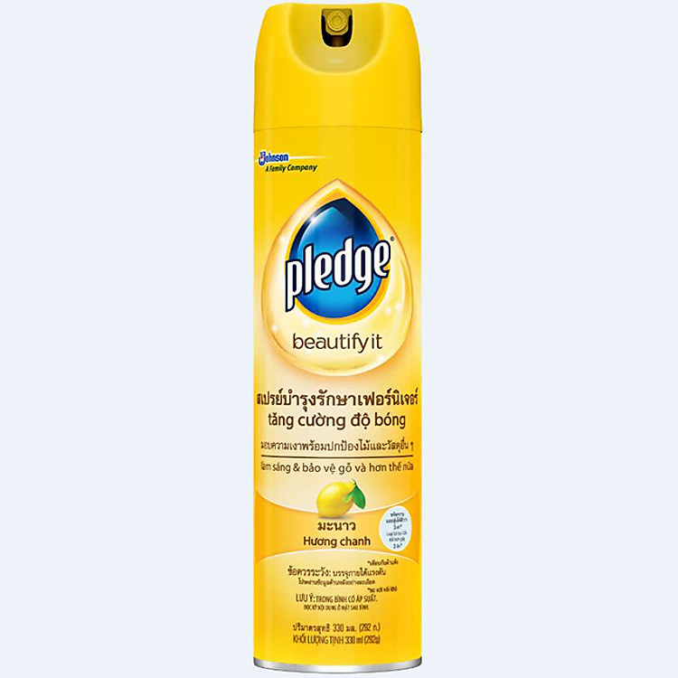 Bình Xịt Đánh Bóng Đồ Pledge Hương Chanh Chai 330ml