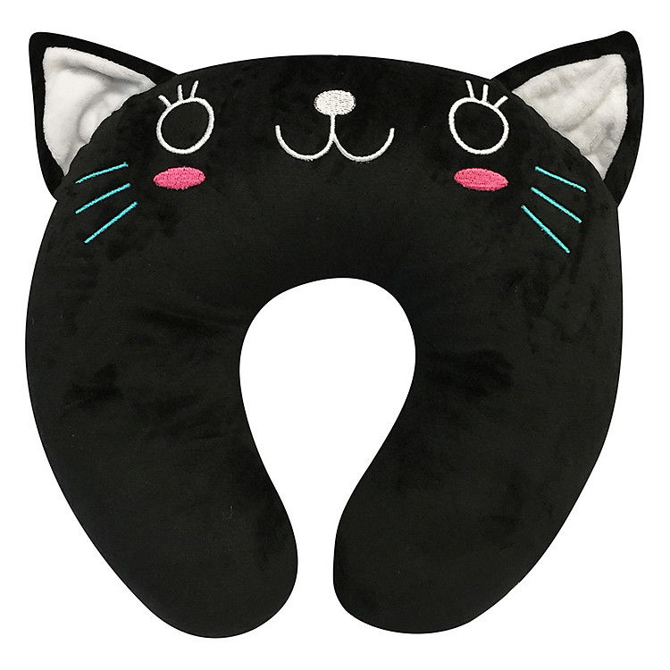 Gối Quàng Cổ Chữ U Mèo Đen (29 x 29 x 9 cm)