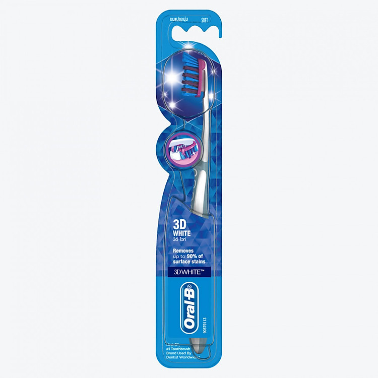Bàn chải ORAL-B Cao Cấp Trắng Sáng 3D White (Vỉ 1 cây)