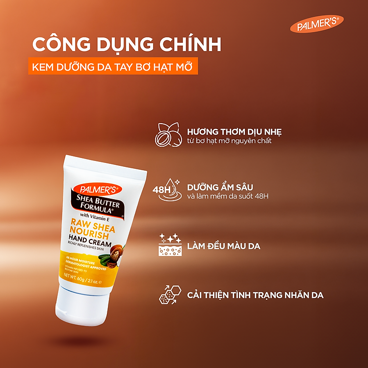 Kem dưỡng da tay Bơ hạt mỡ giúp giảm nhăn Palmer’s – 60G